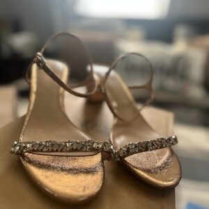 Jewel  Badgley Mischka Sandal Rose Gold size 8